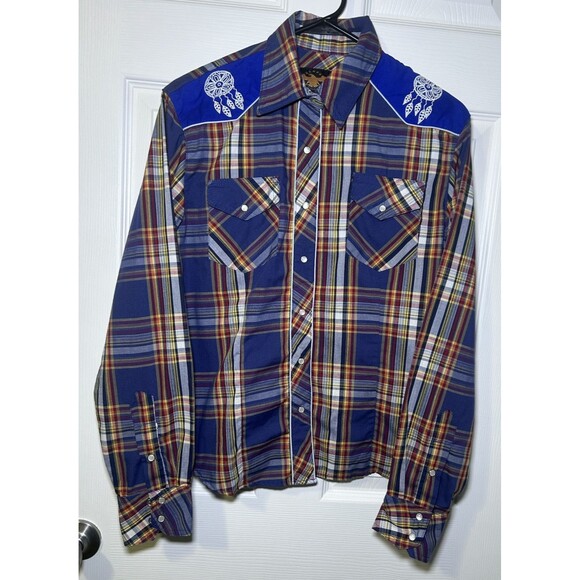 El General Western Wear Men’s Paid Embroidered Pearl Snap Button Up Size Large - Picture 1 of 5